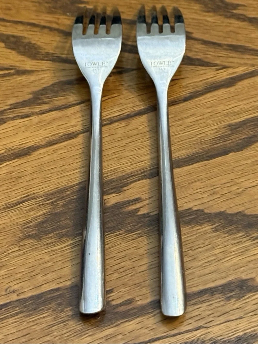 Towle Wave Living Collection 2 Dinner Forks 8 1/8” Stainless Flatware